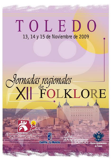 Cartel de las XII Jornadas de Folklore, en las que participa Antonio Domingo